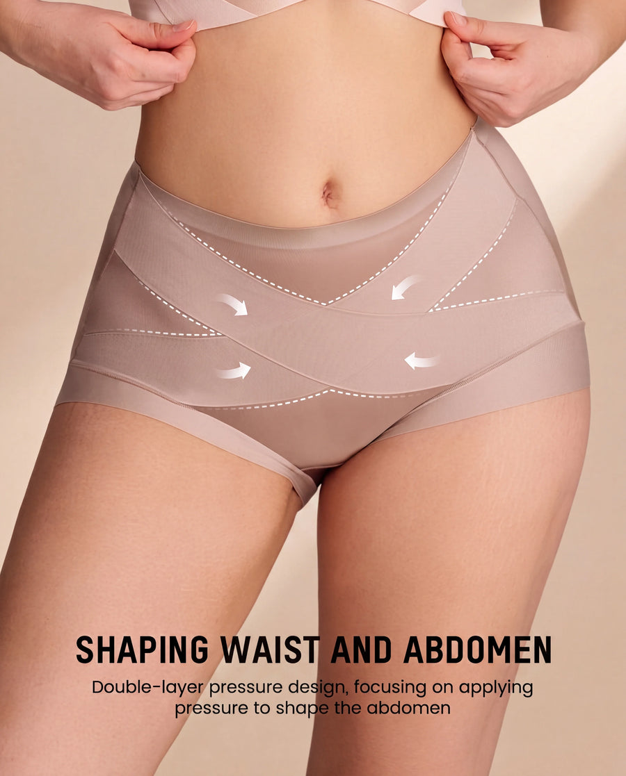 6-Pack High-Waist Cross-Compression Shaping Panties