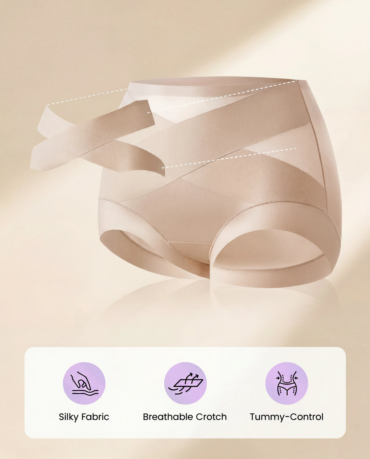 6-Pack High-Waist Cross-Compression Shaping Panties