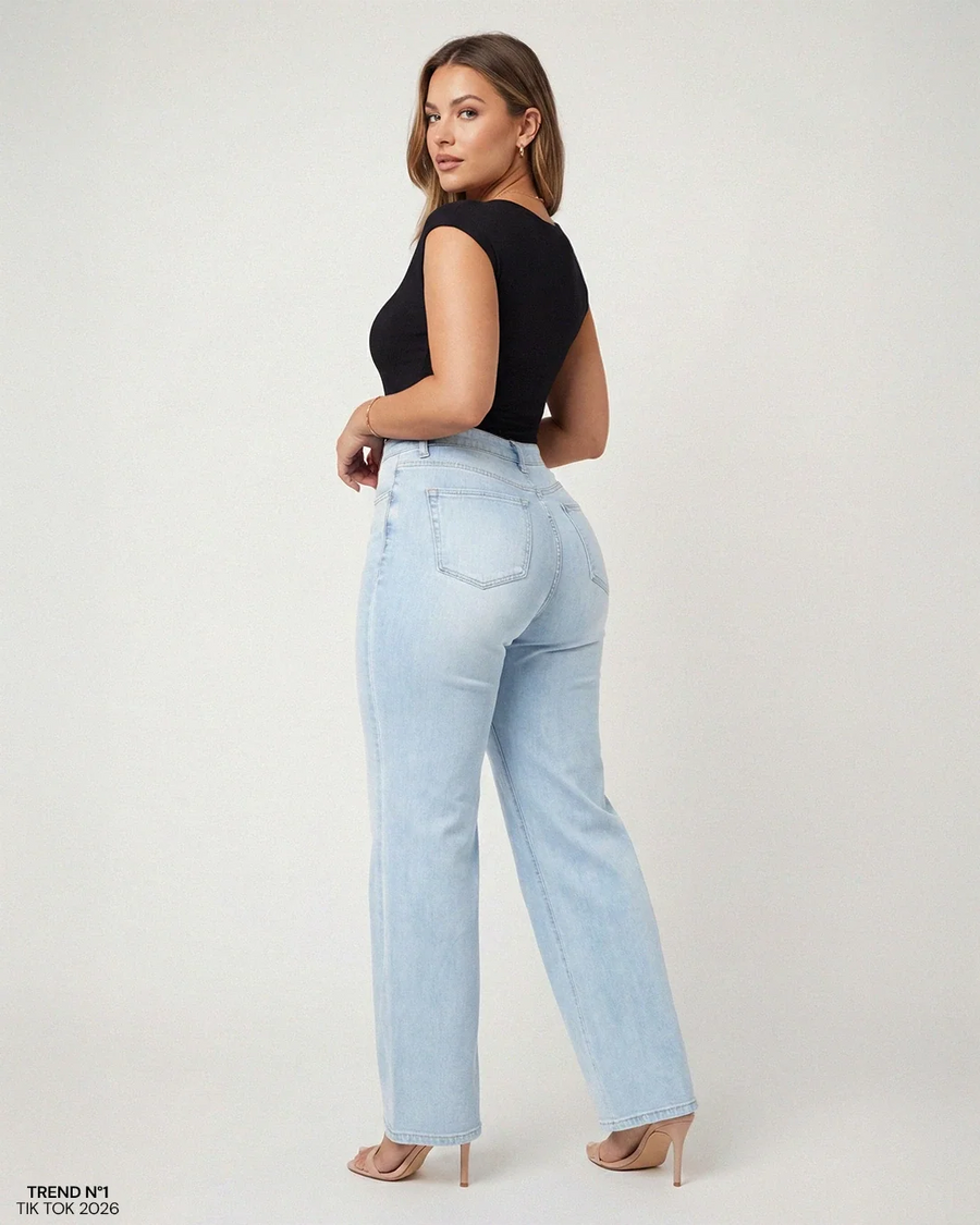 BBL Wide Leg Jeans Mid Rise