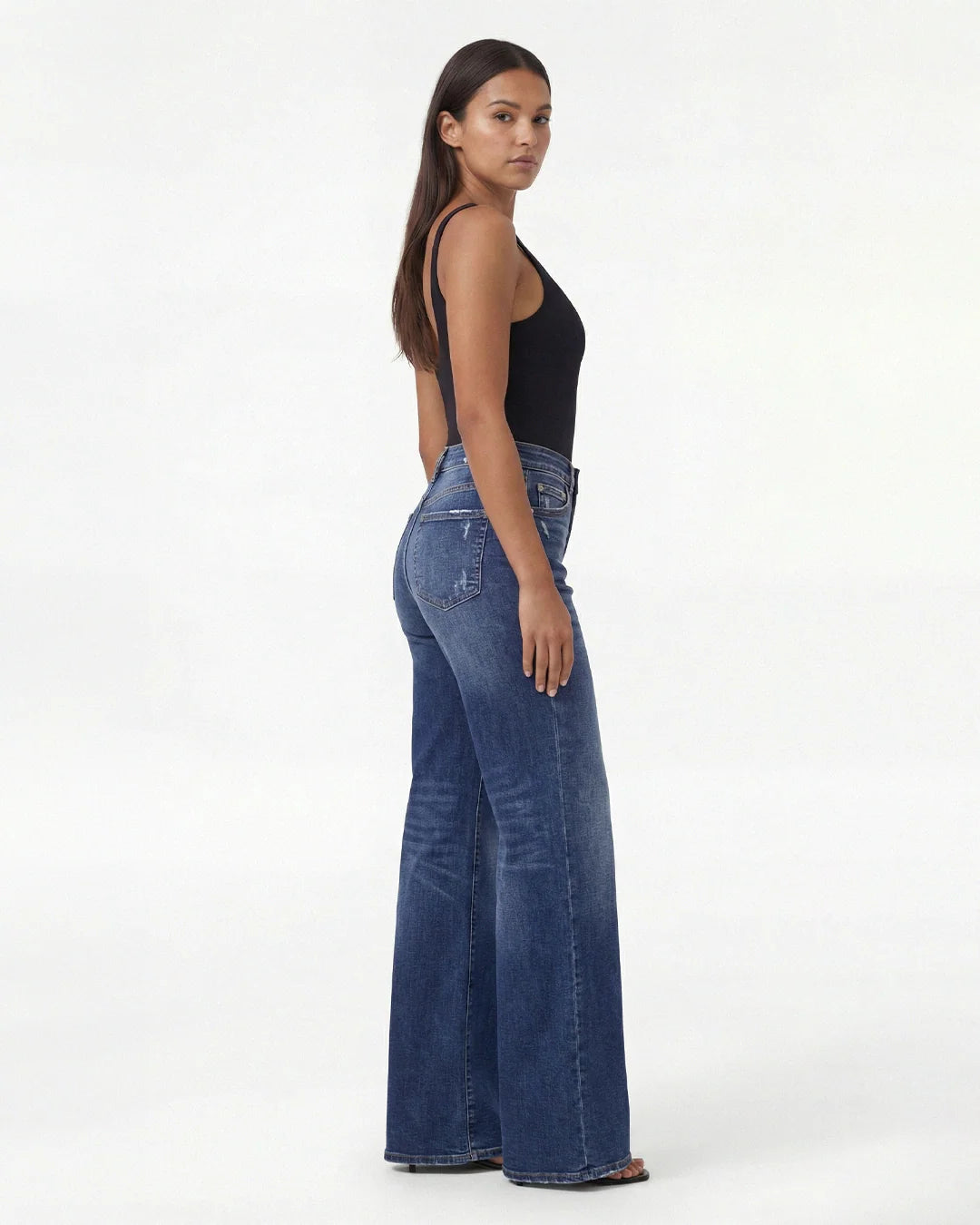 BBL Wide Leg Jeans Mid Rise