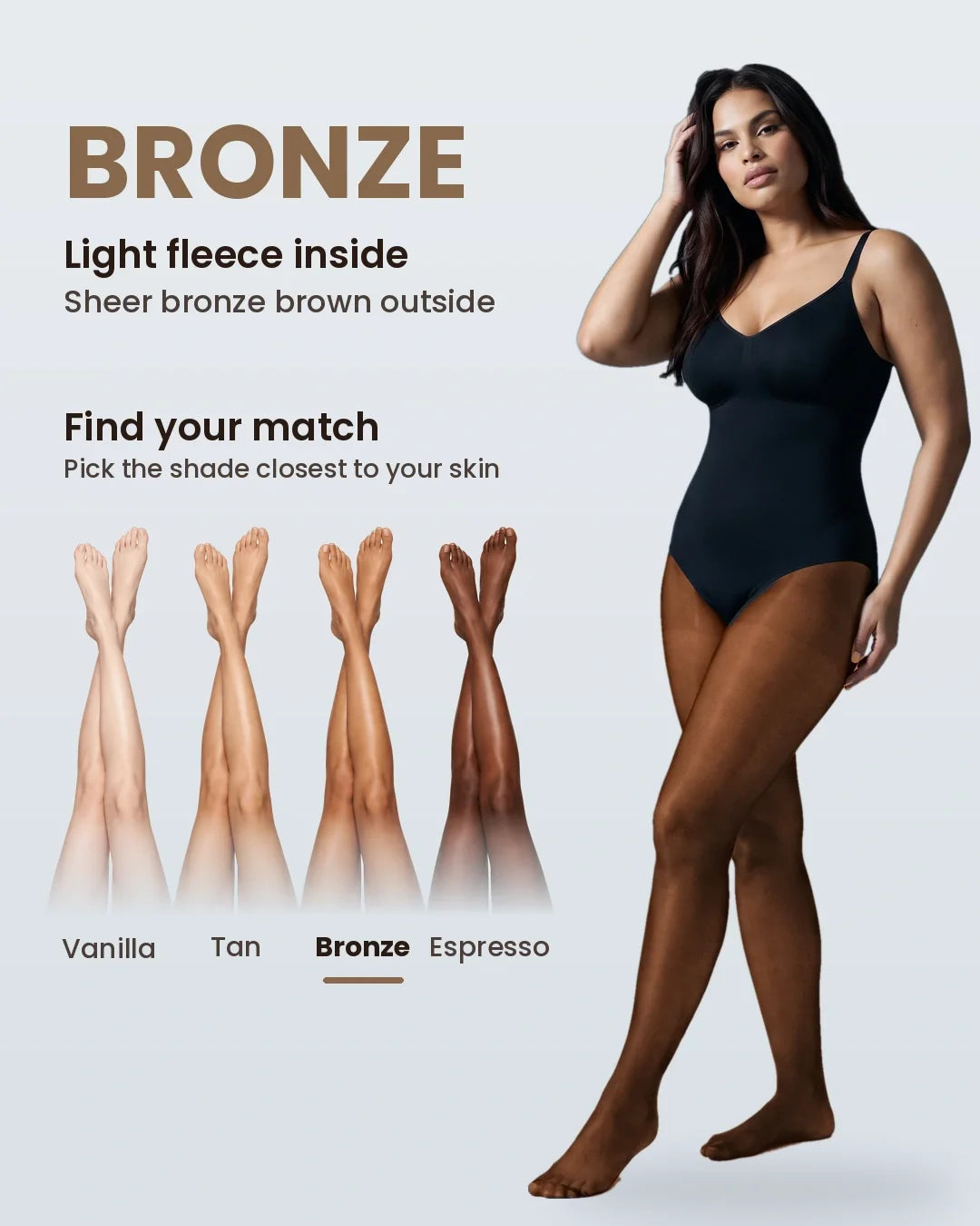 NELMORA™ Fleece-Lined Tights Bodysuit