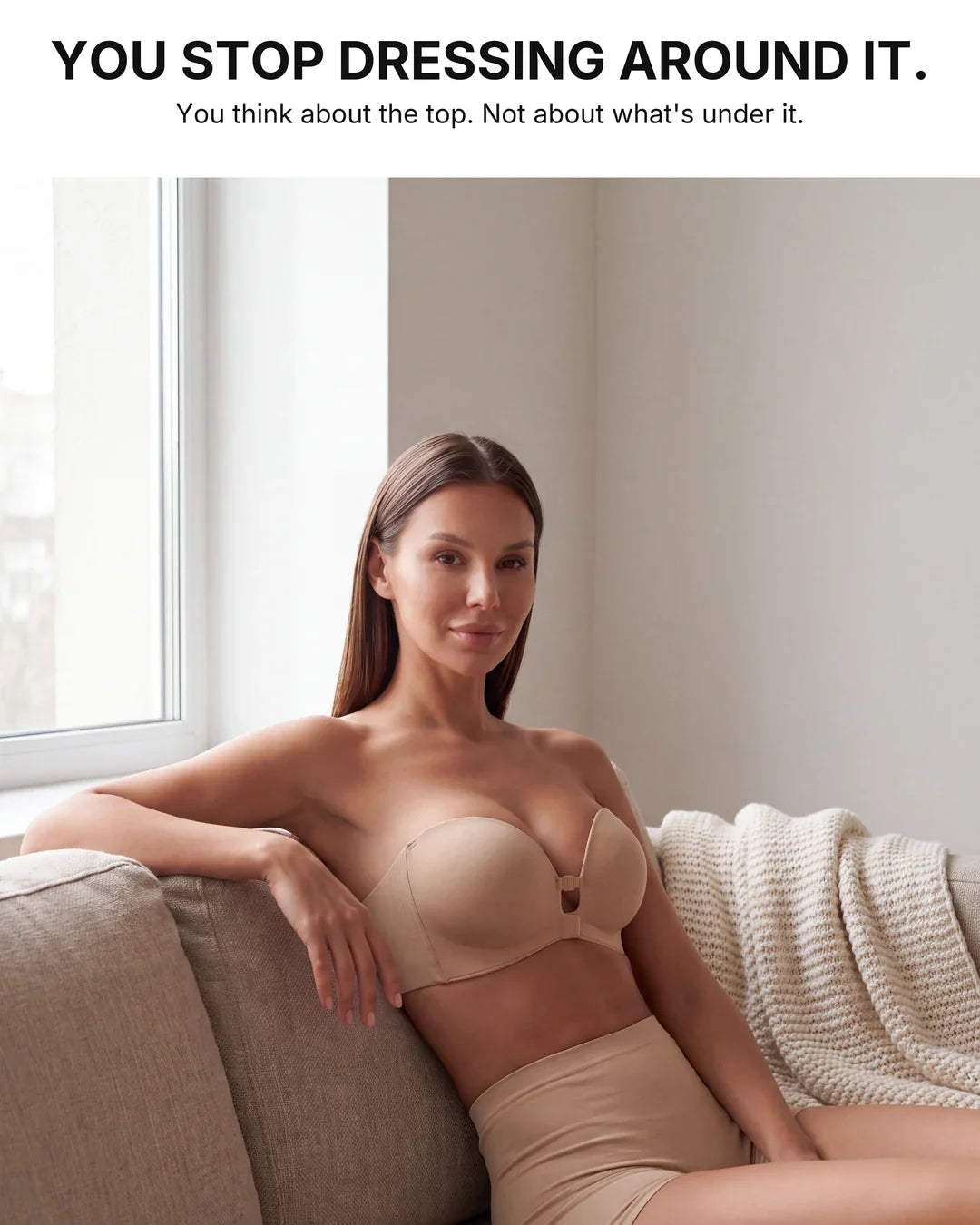 Strapless Front Closure Bra